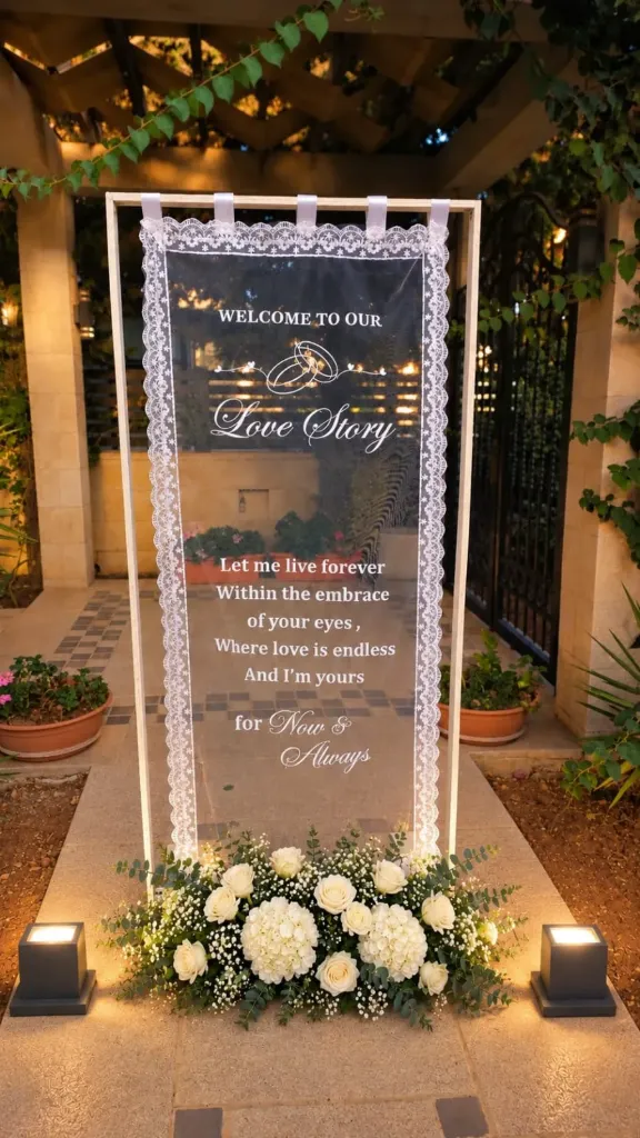 Royal Lace Welcome Arch