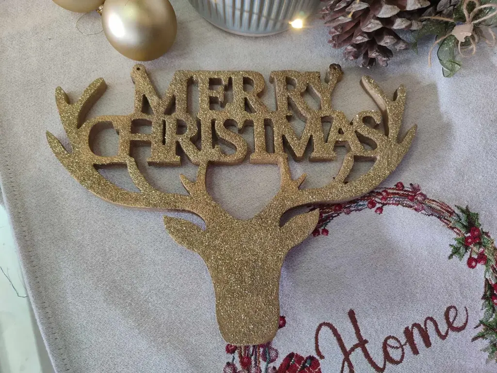 Small gold deer (Merry Christmas) 