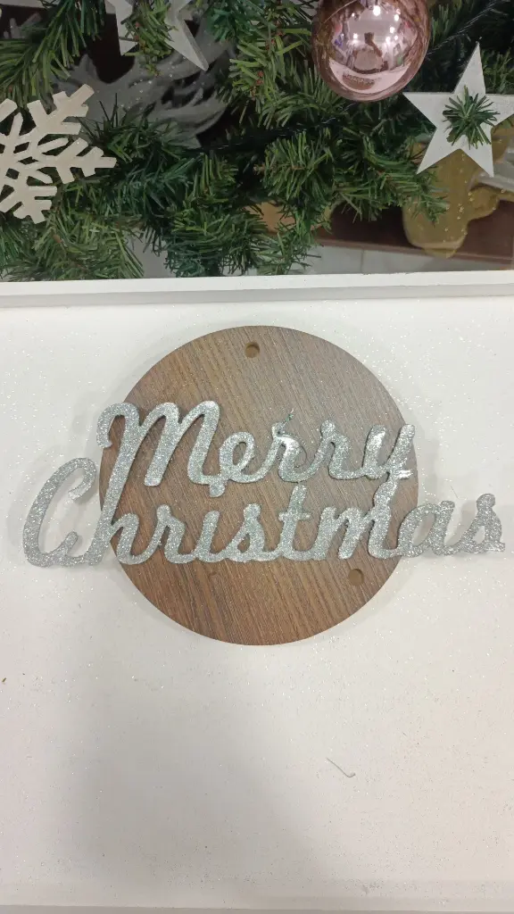 Tree decoration (silver/Merry Christmas)