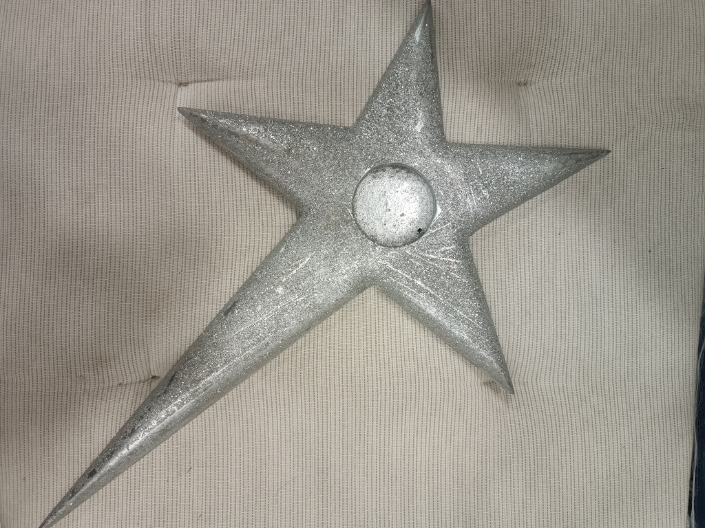 Single star candle holder (silver)