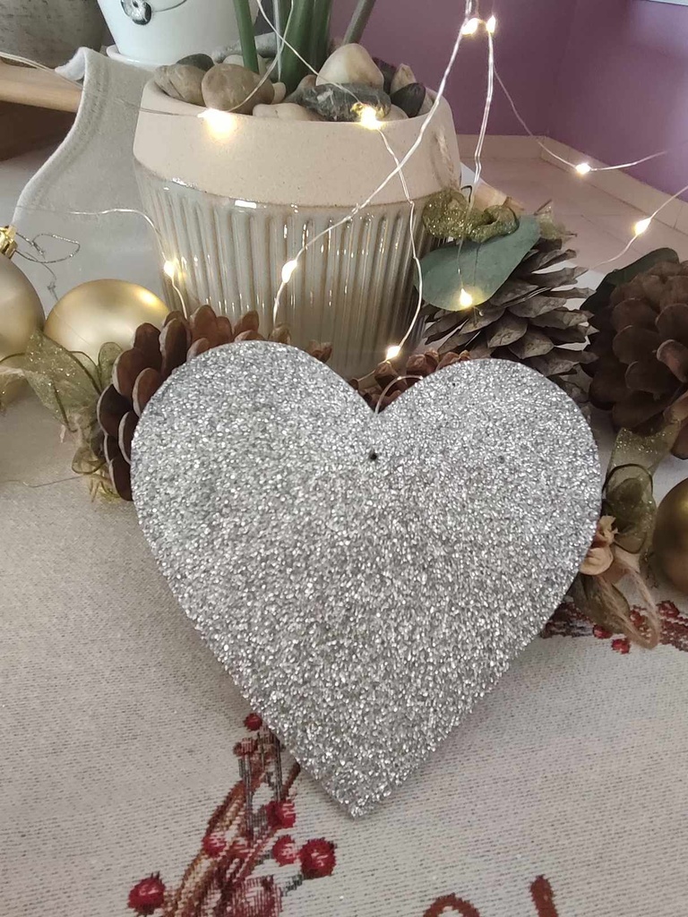 Silver Heart Ornament