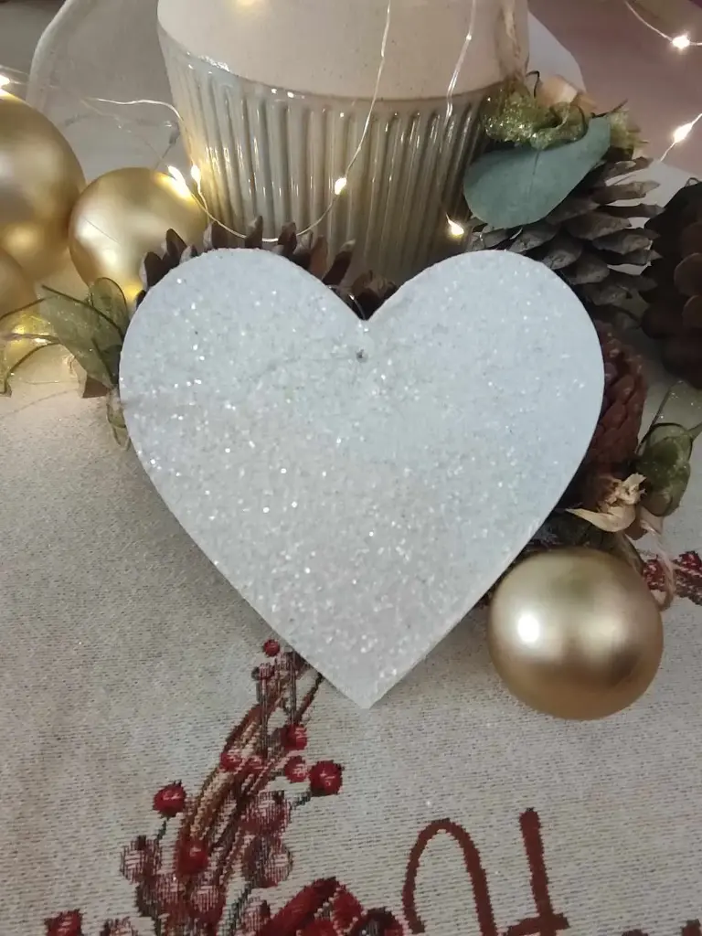 White Heart Ornament