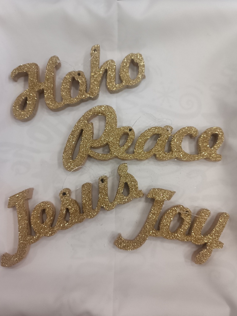 1 piece ornament words