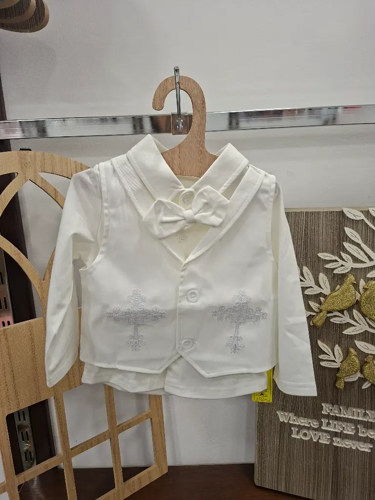 White baptism suit 