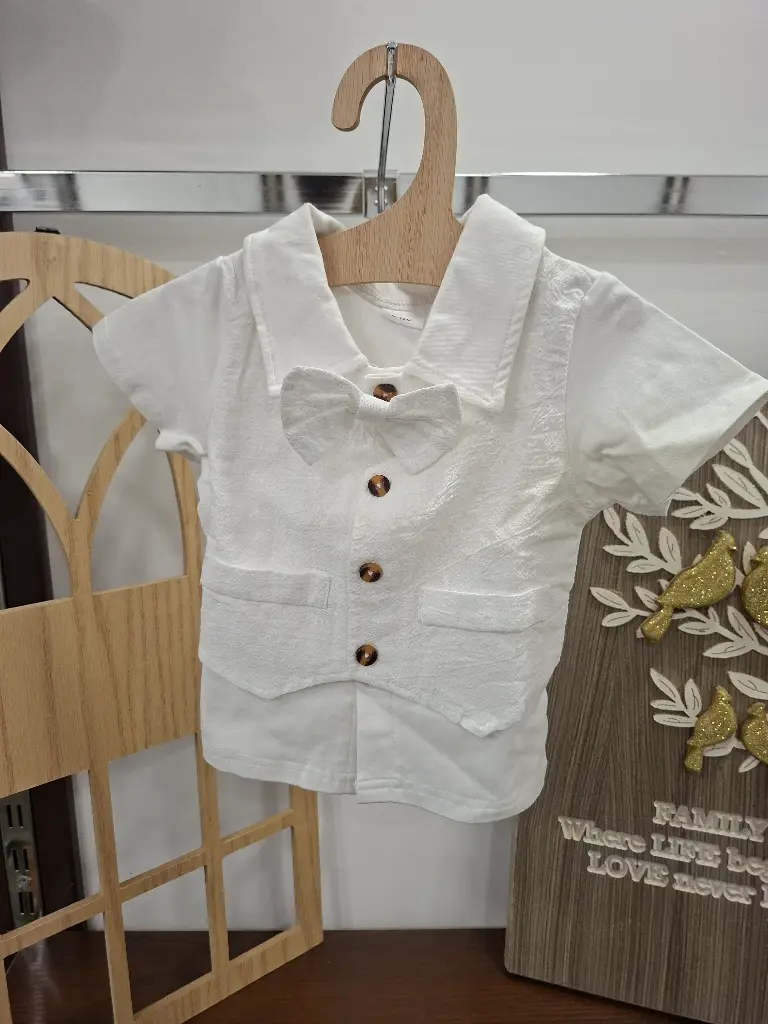 [334] White suit with shorts 