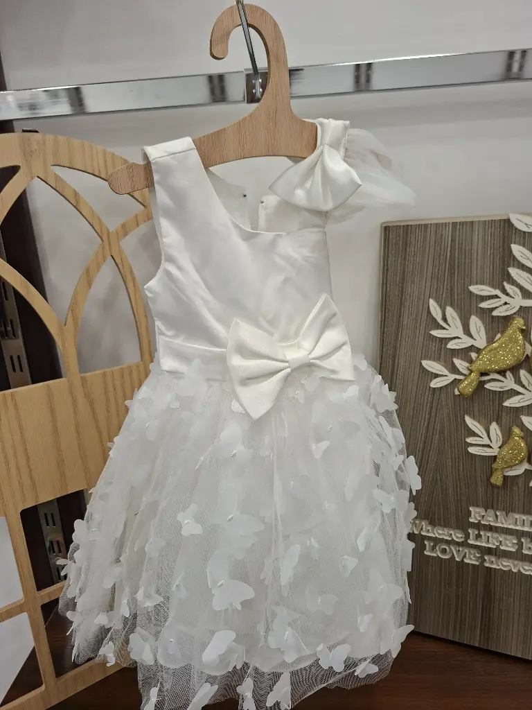 Butterfly satin dress 