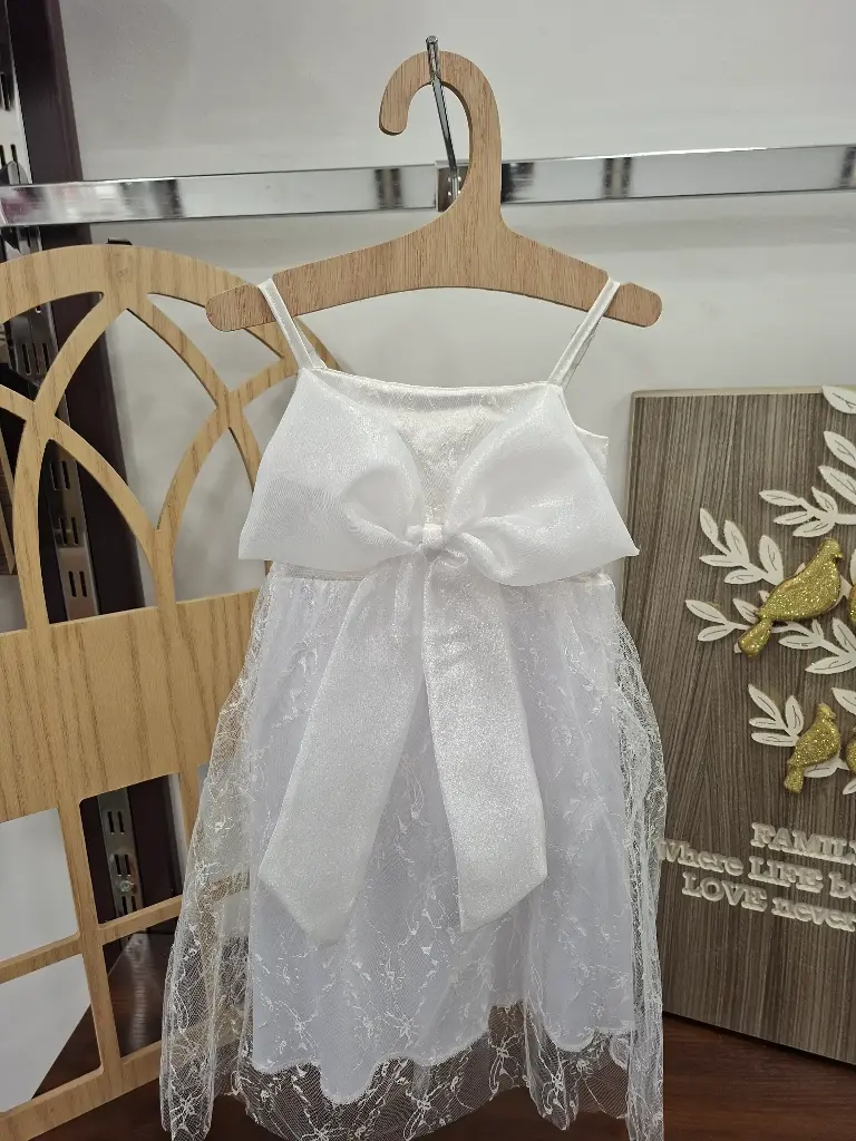 [338] White bow dress 