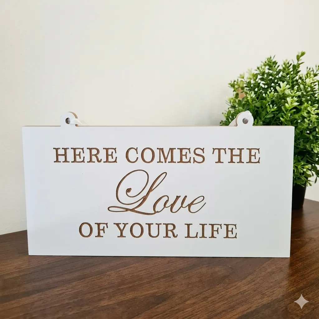Here comes the love of your life sign 