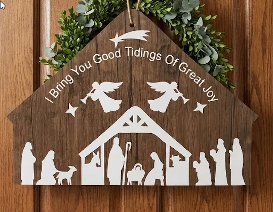 [Christmas season] Good Tidings Nativity Wall Plaque