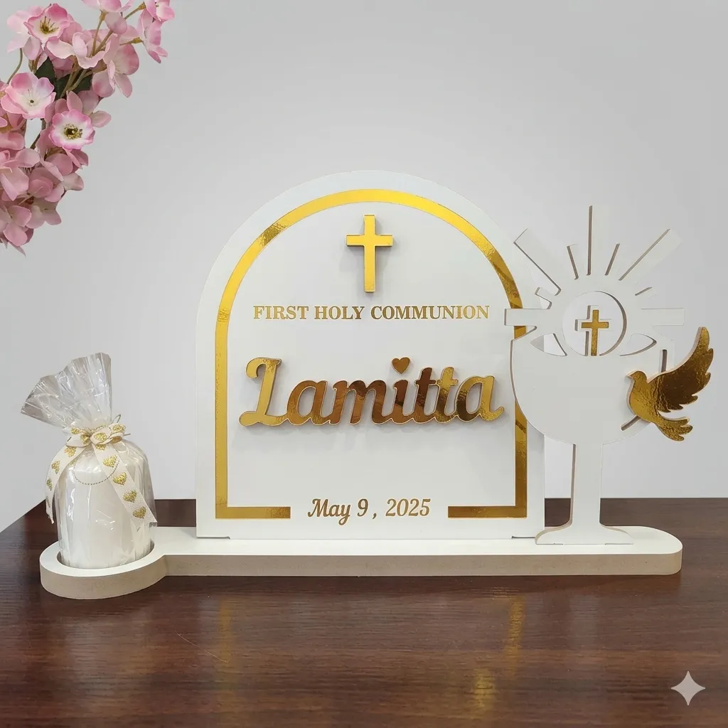 [Giveaway & Keepsakes] Baptism Stand with candle