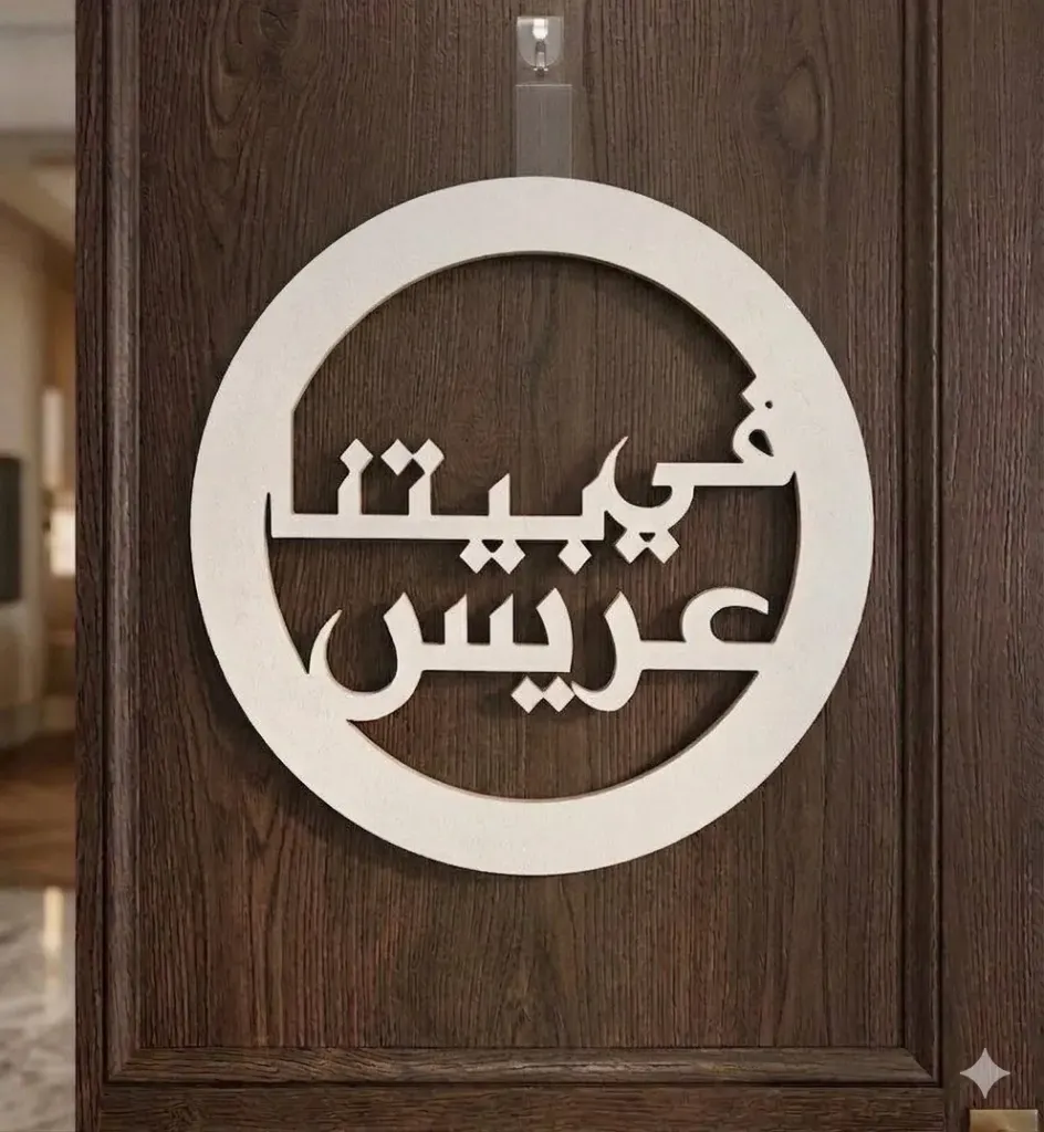 Custom Wedding Hanger (Basic no Decoration, في بيتنا عريس)