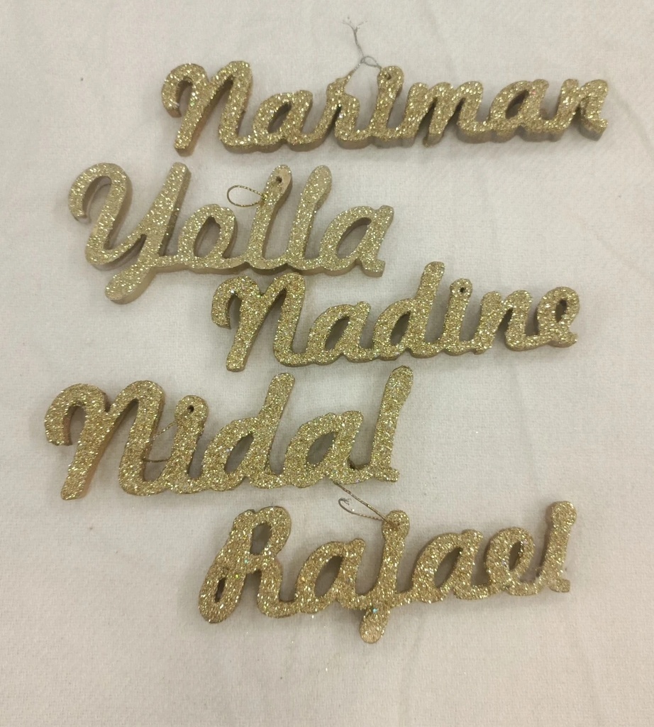 Custom Name Ornament (Gold)