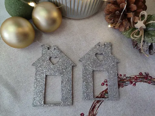 [160] Silver houses 2pcs