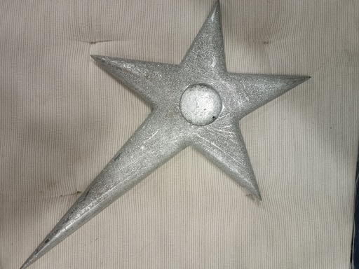 [192] Single star candle holder (silver)
