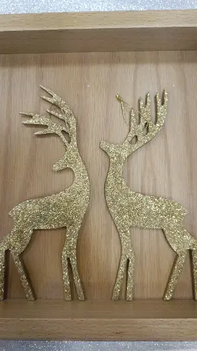 [194] Gold reindeer 2pcs
