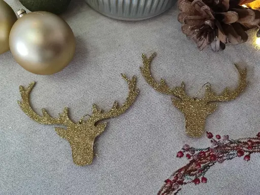 [200] Gold reindeer antler 2pcs
