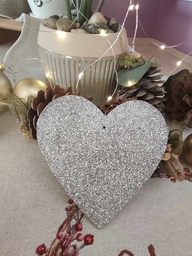 [207] Silver Heart Ornament