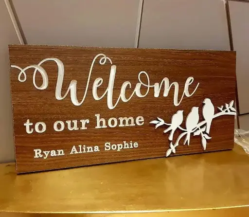 [304] Family Bird Door Sign