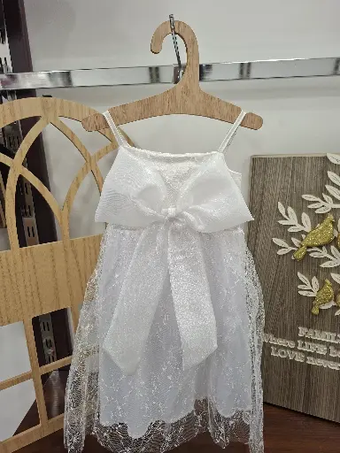 [338] White bow dress 