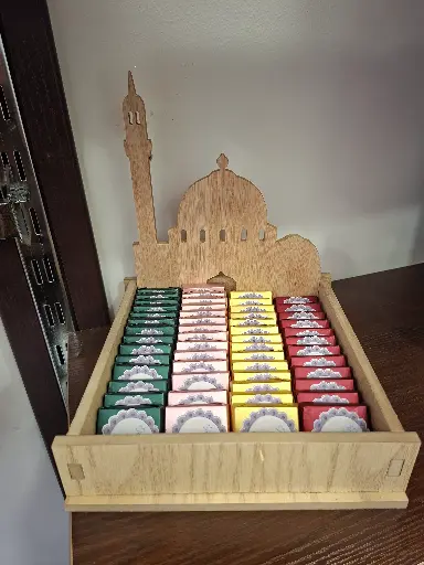 [358] Small mosque serving tray  