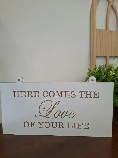 [375] Here comes the love of your life sign 